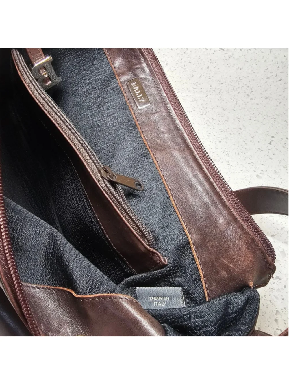 Vintage Bally Brown Leather Shoulder Bag – Made in Italy